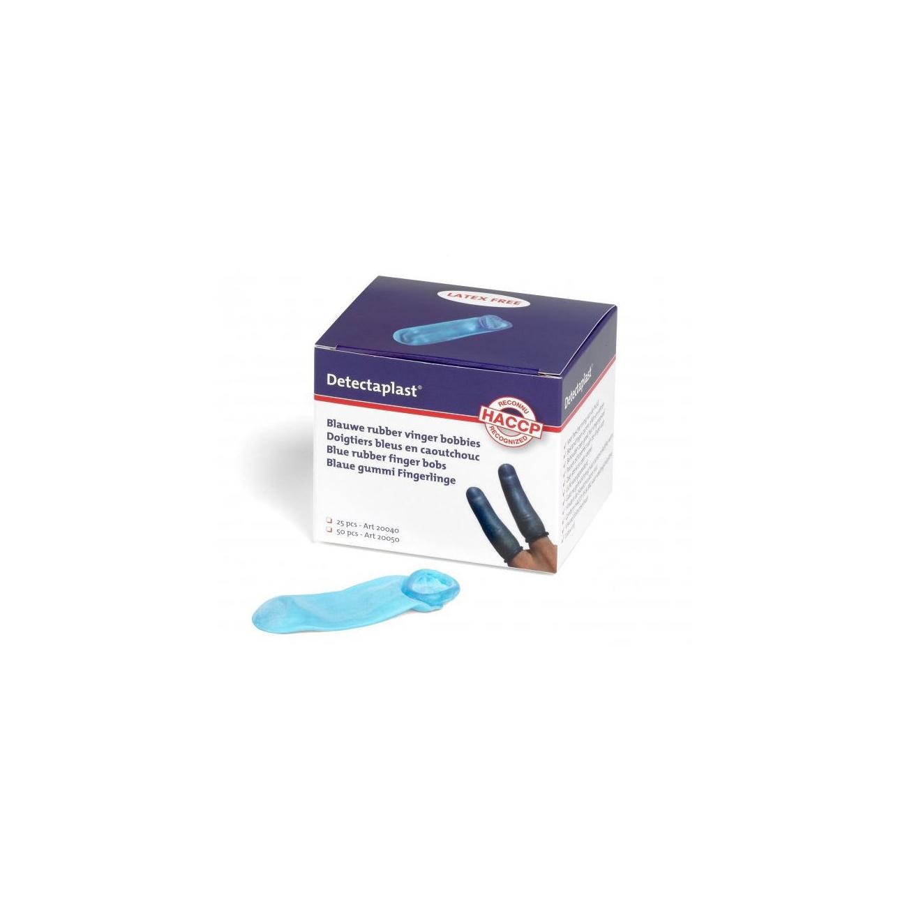 Detectaplast Blaue Gummi Fingerlinge (50 Stück)
