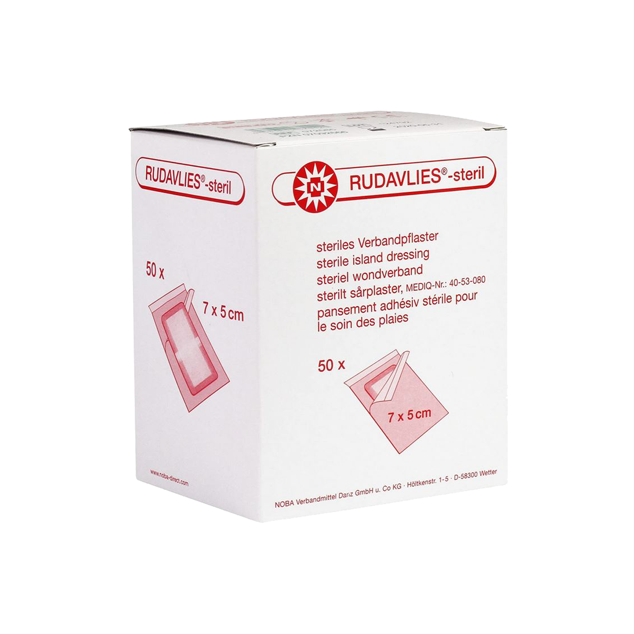 Noba Rudafilm Steril 7 X 5 Cm (50 Stück)