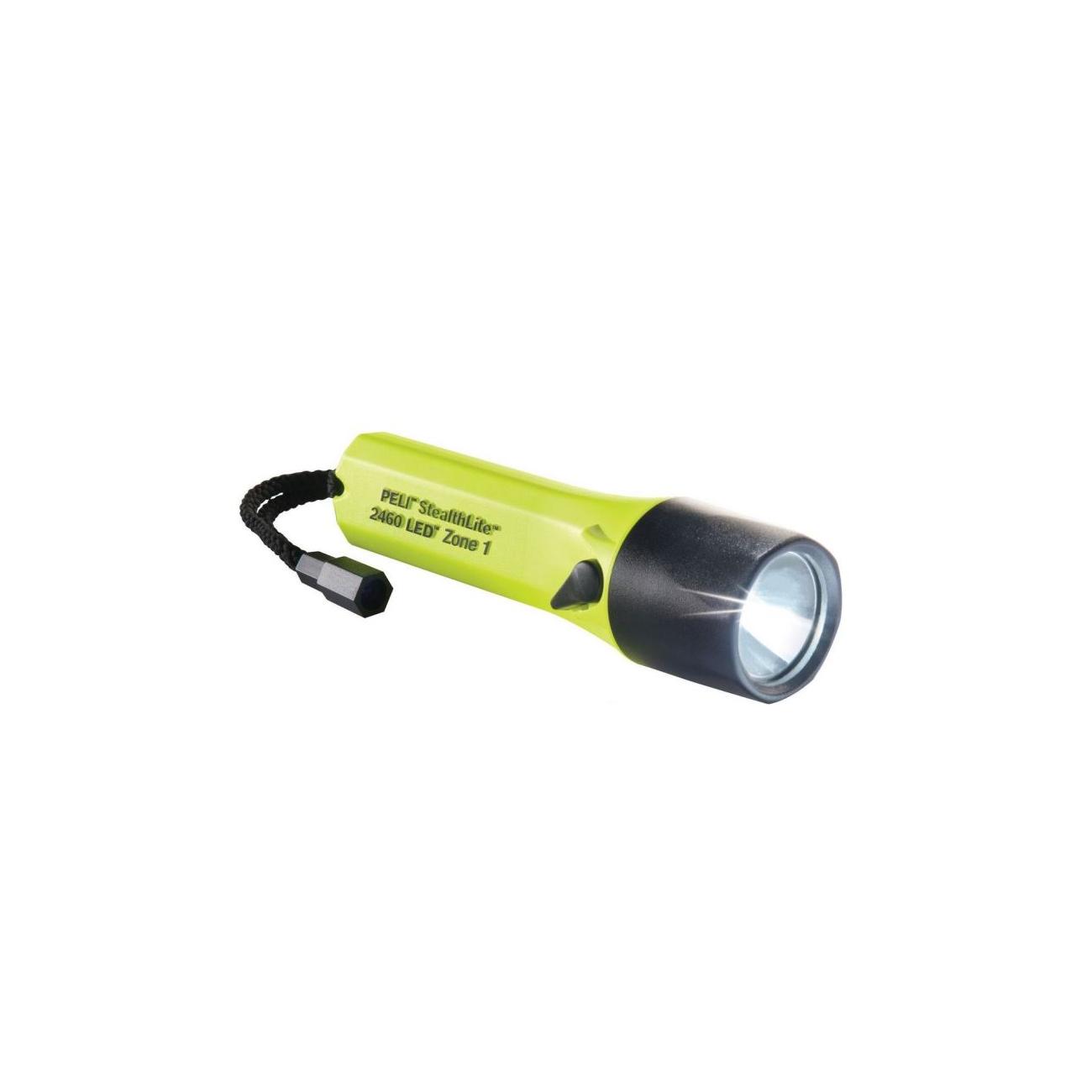 Peli StealthLite 2460 Gelb LED Atex Zone 1 Wiederaufladbar