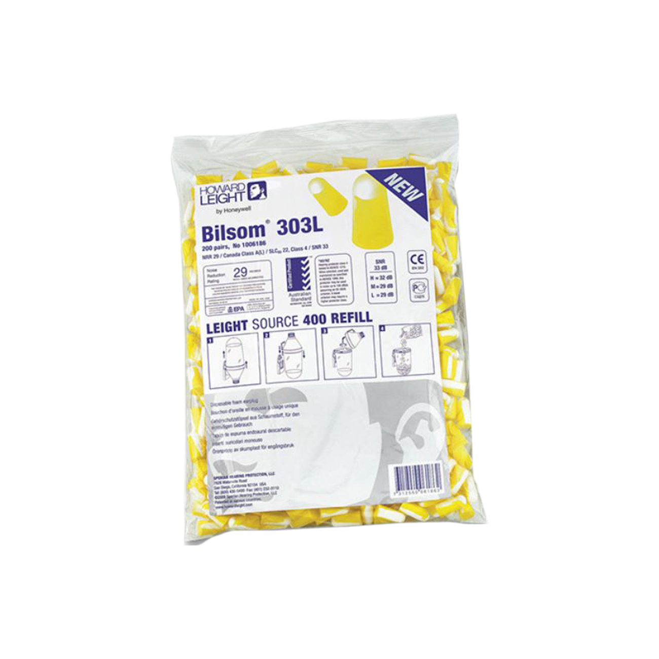 Honeywell Bilsom 303L Nachfüllpackung 200 Stück HS 400 Lite Spender