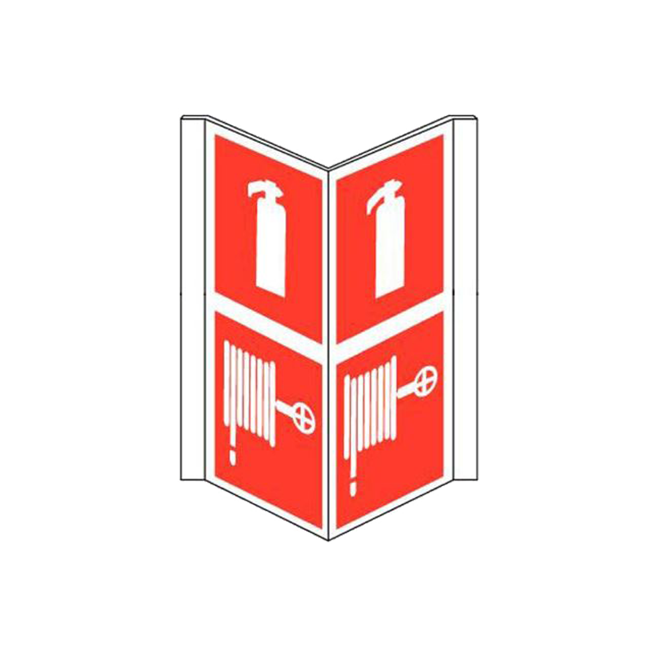 Piktogrammtafel Kombi-Löscher/Schlauchaufroller 200x200mm Panoramisch