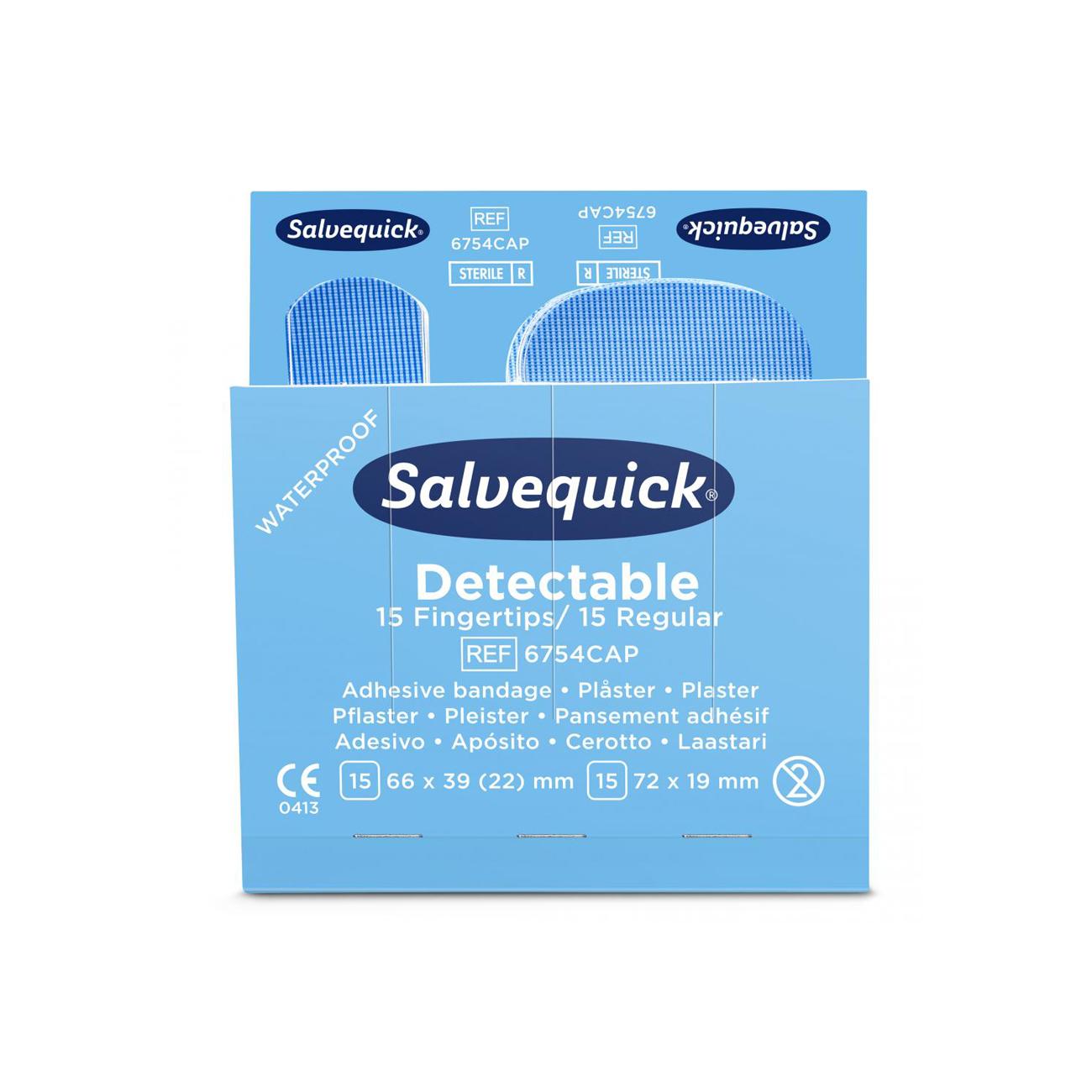 Salvequick Nachfüllung Detektierbare Fingerkuppenpflaster