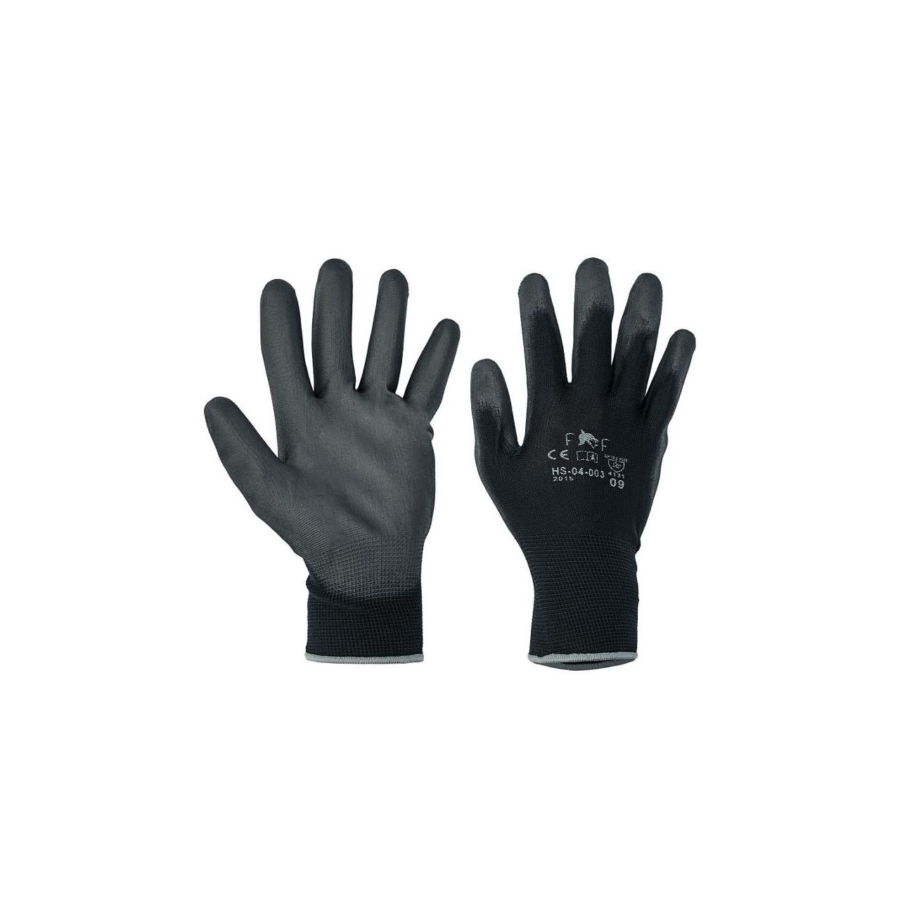 FF Bunting Arbeitshandschuh PU Flex Schwarz (Größe 8)