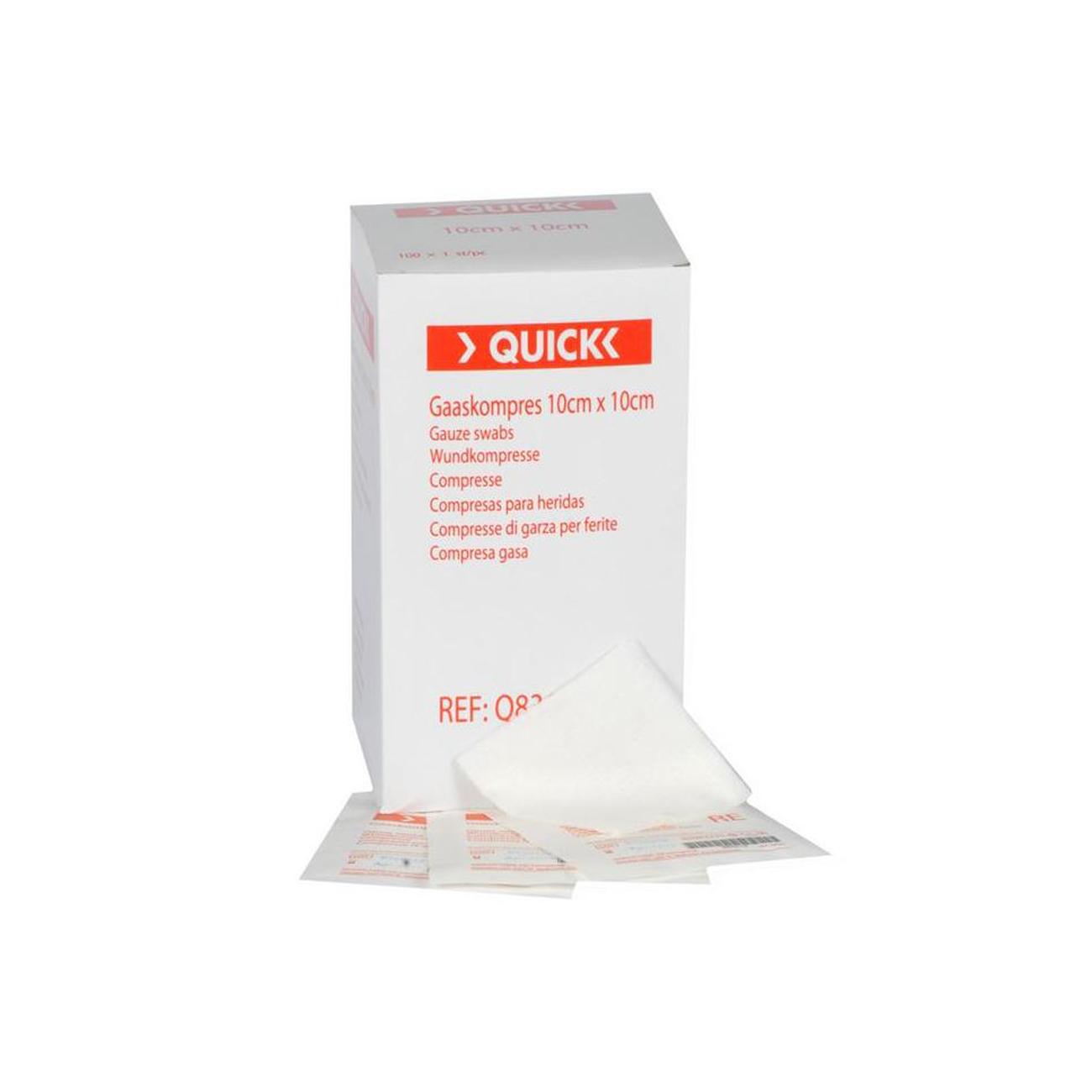 Quick Vlieskompressen 10 X 10 Cm (10 Stück)